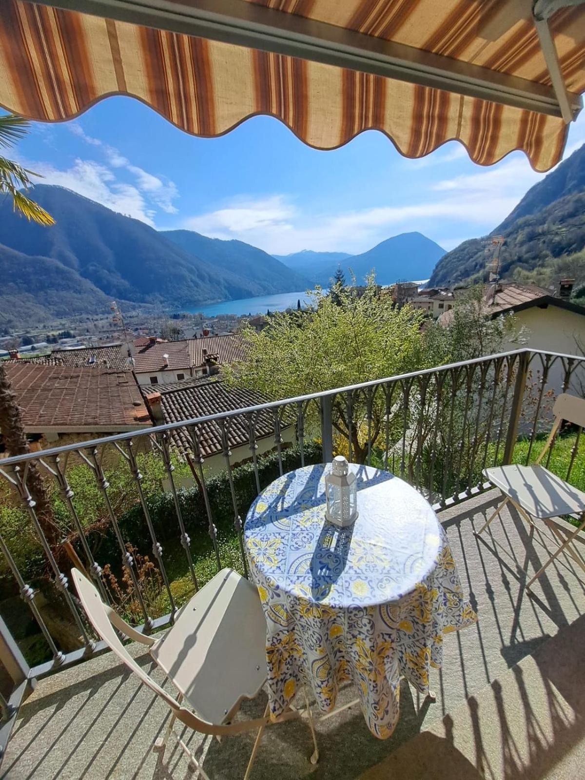 Casa Vista Lago E Giardino Порлецца Экстерьер фото